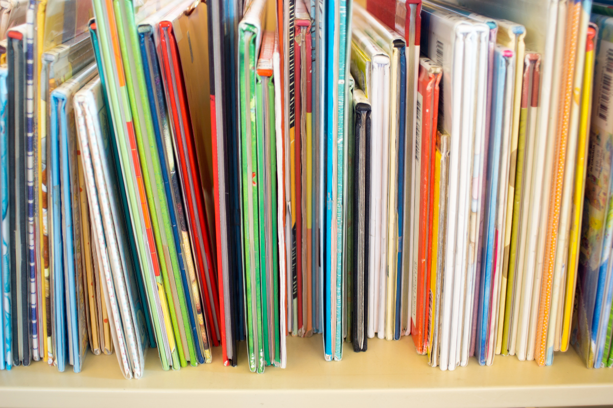 stack of paperback books