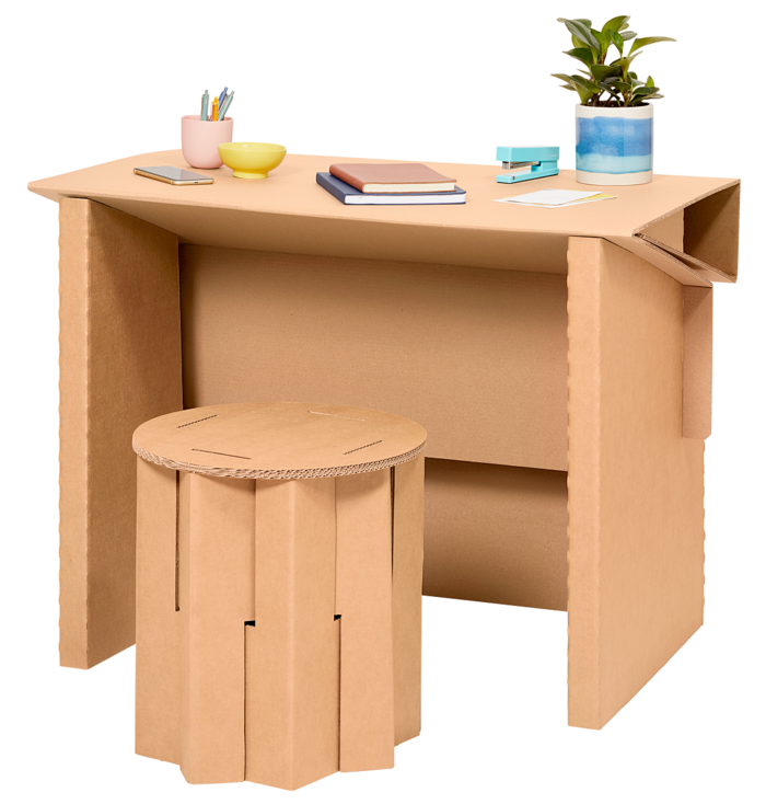 Cardboard desk
