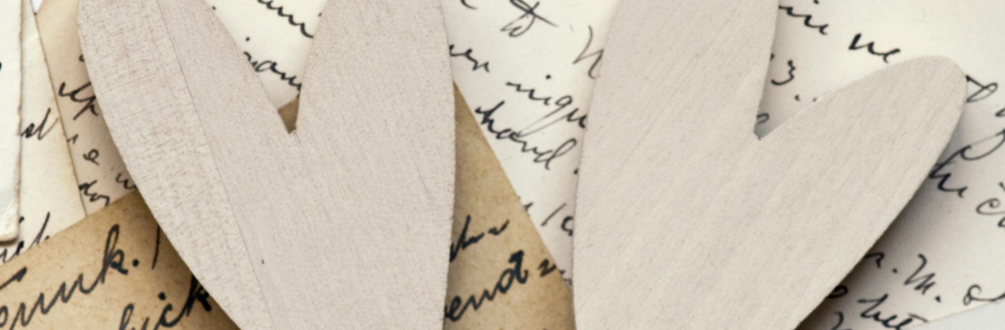 Hearts and written notes