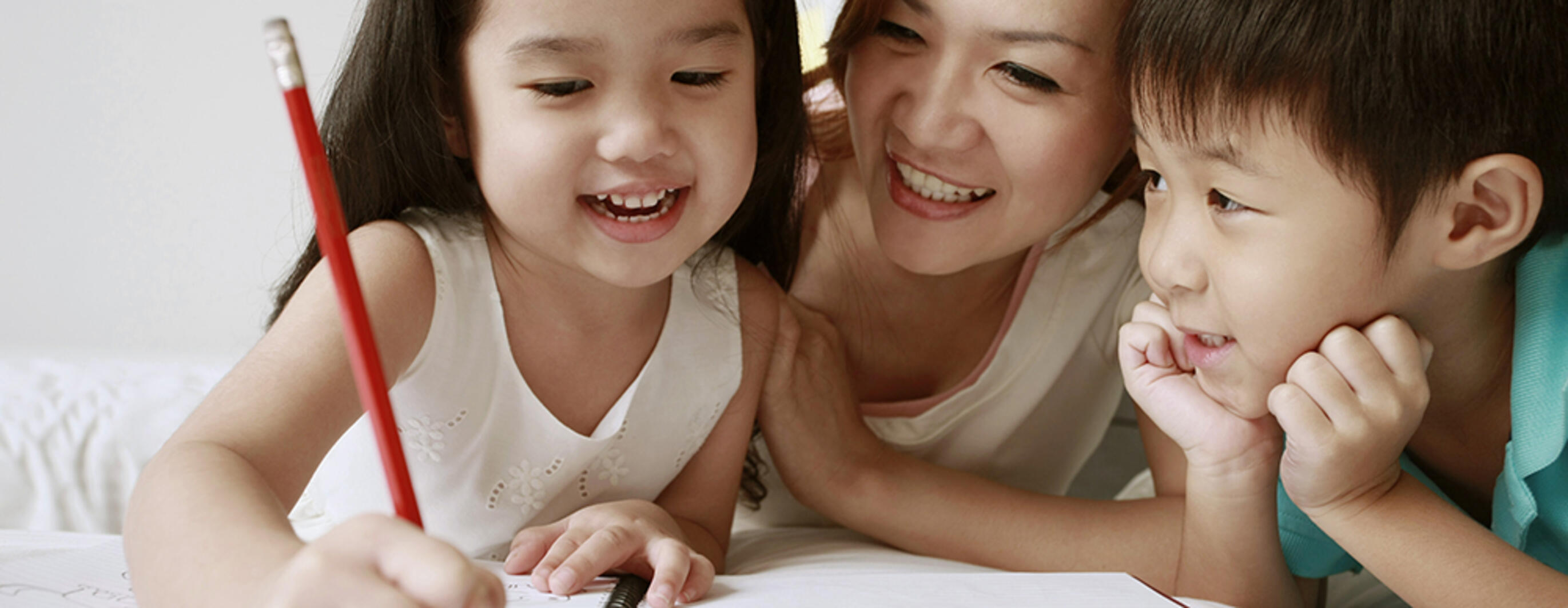 Kids working with paper