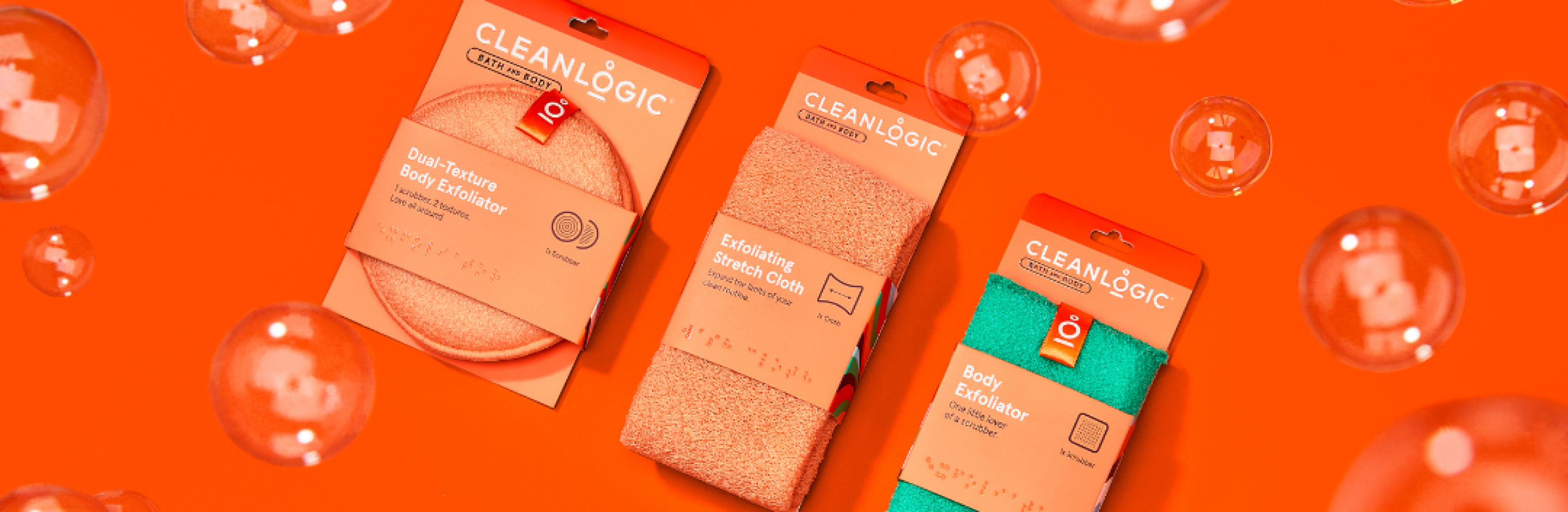 Cleanlogic products with orange background