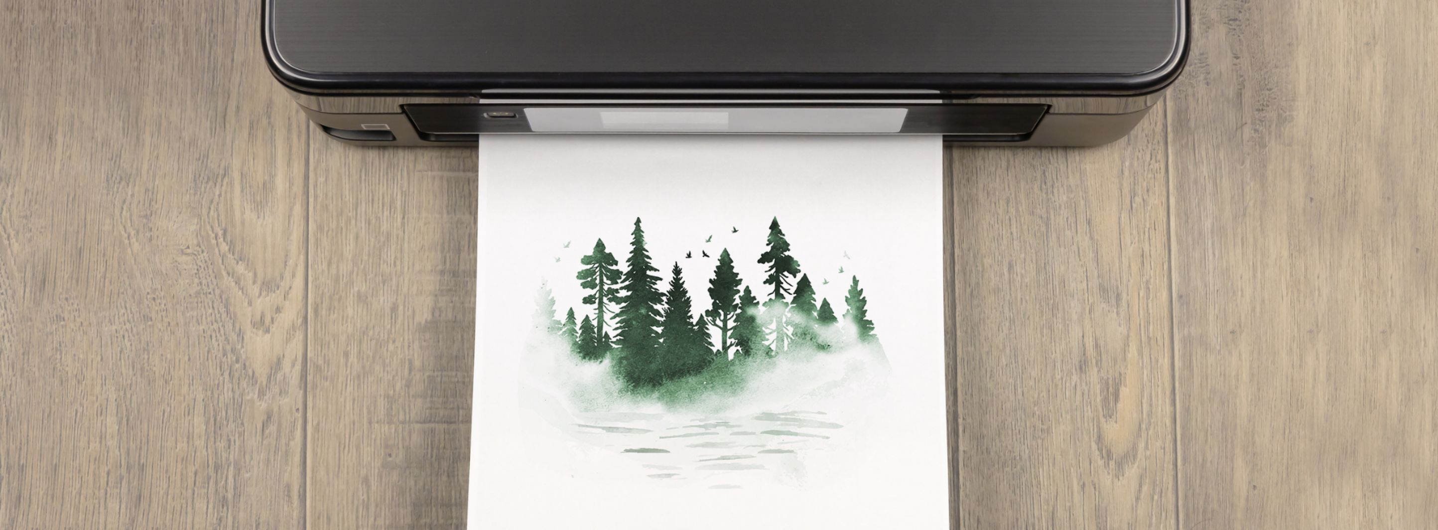 Piece of paper printing out