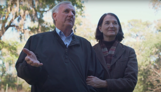 John and Ann Boutwell linking arms