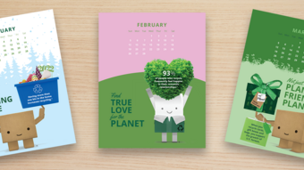 January, February and March calendar pages on a desk