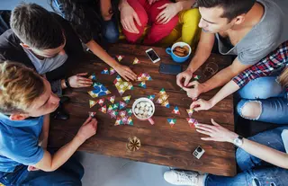 Playing board game