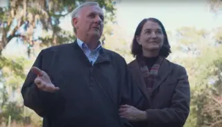 John and Ann Boutwell linking arms