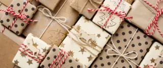 presents wrapped for the holidays